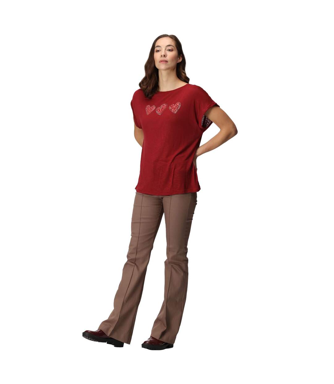 T-shirt roselynn femme cabernet Regatta-4