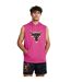 Sweat À Capuche Sans Manches Motif/style Tête De Taureau Homme Rose Under Armour-1