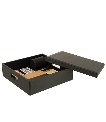 Boîte Jeux de Cartes & Échiquier Ezra 35cm Noir