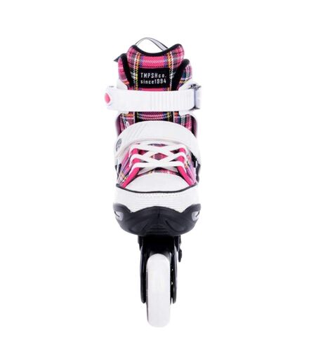 Patins À Roulettes Alignées Rebel Enfant 30-32 Fr Blanc Rose Tempish