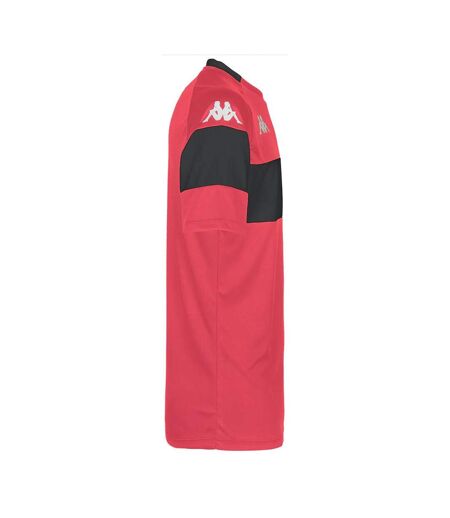 T-Shirt de sport rouge/noir homme kappa dareto 33133wwjr