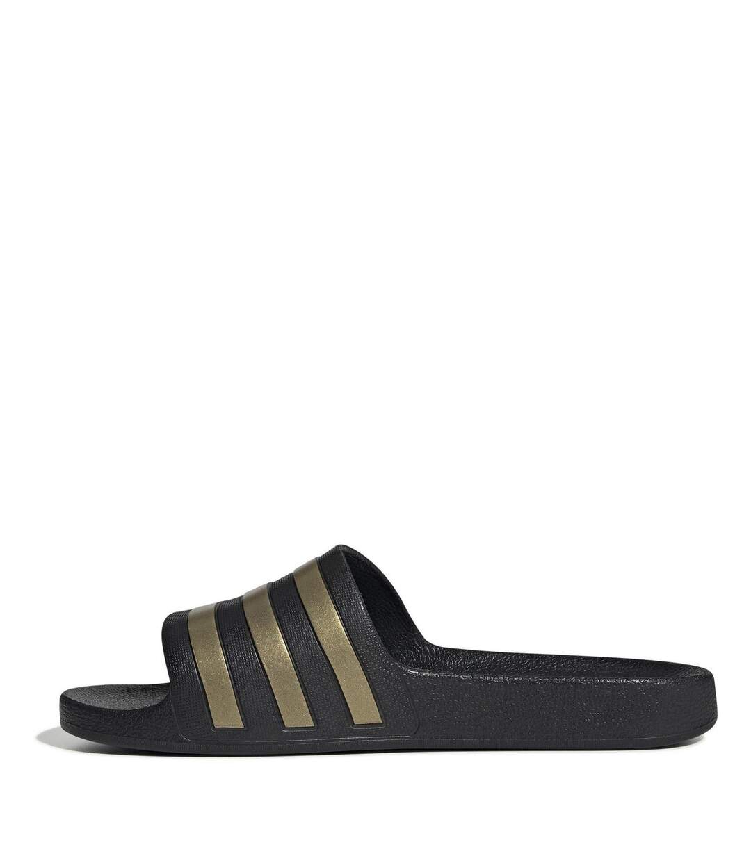 Womens/ladies Adilette Aqua Slides Black Adidas-2