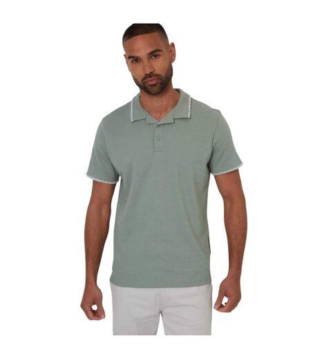Polo Manches Courtes Arnwick Homme Vert De Gris Clair Threadbare
