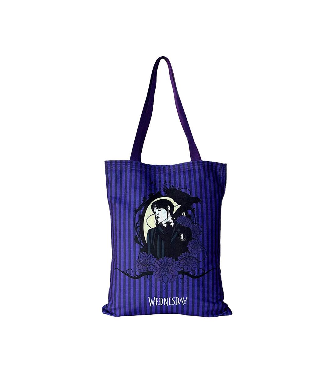 Tote Bag Motif/style Portrait Taille Unique Bleu Wednesday-1