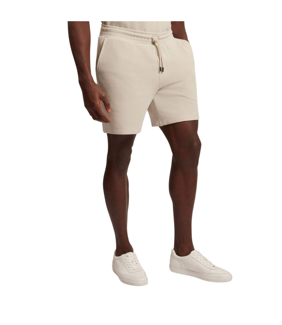 Mens Textured Shorts Ecru Ted Baker-4