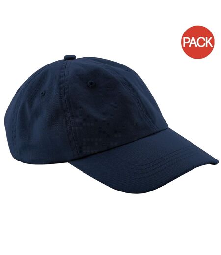 Lot de 2  casquettes adulte bleu marine Beechfield