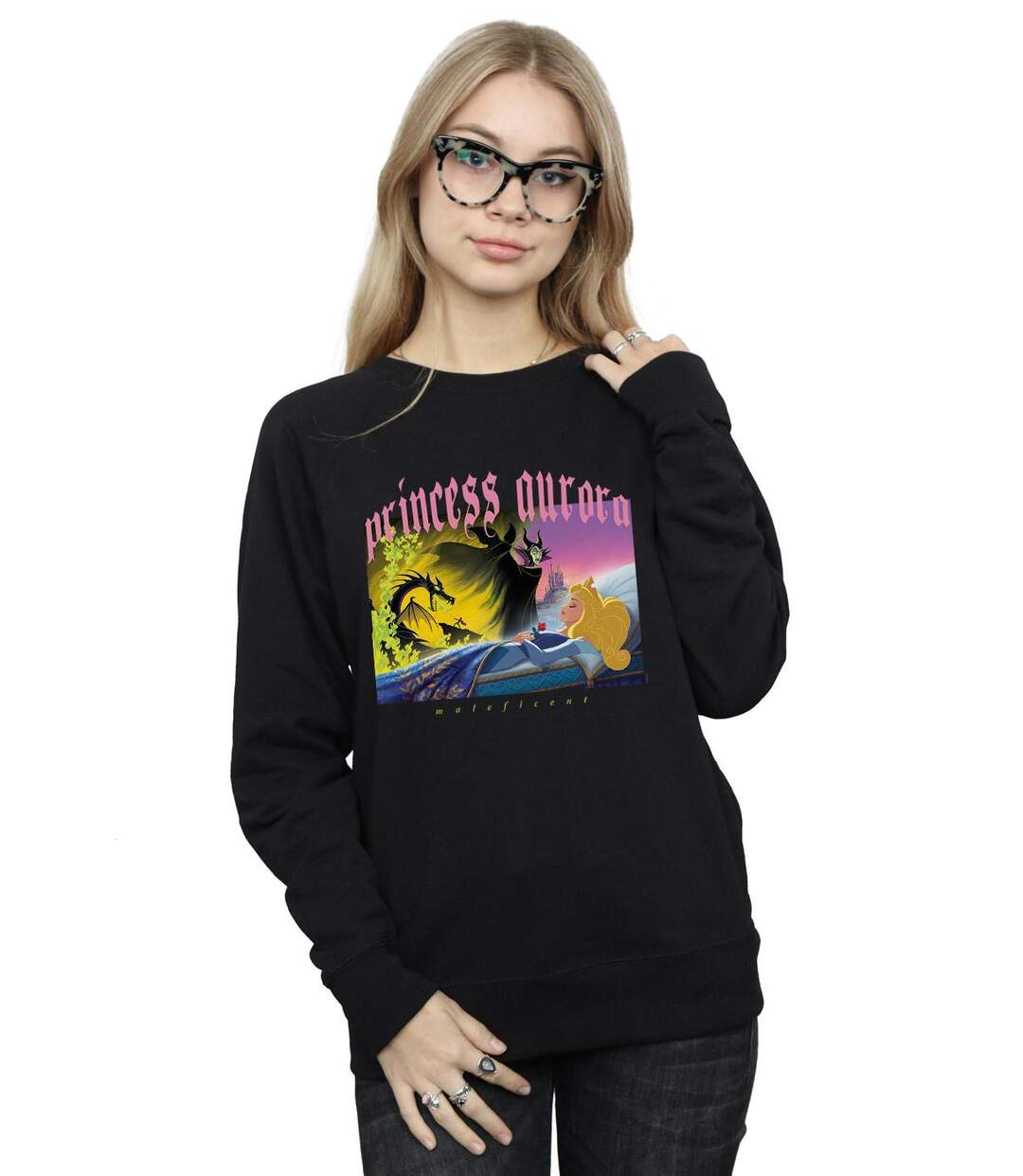 Disney Sweatshirt Womens/Ladies Sleeping Beauty And Maleficent (Noir) - UTBI12901-2