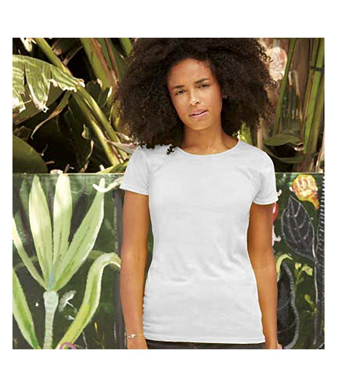 T-shirt femme blanc Fruit of the Loom