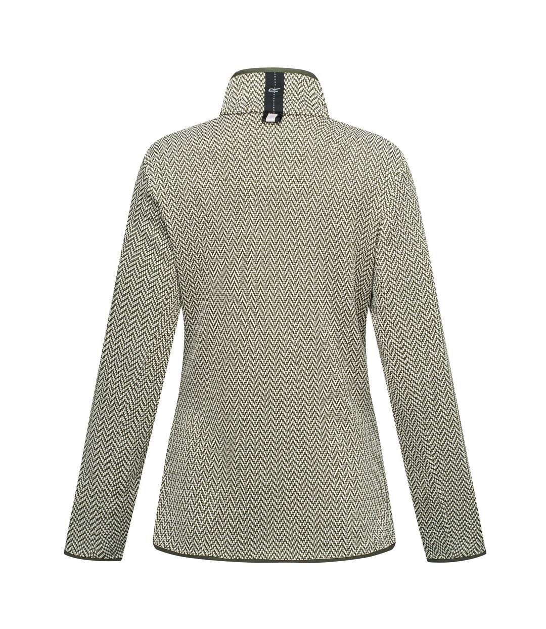 Veste Polaire Elzie Femme Kaki Foncé Beige Clair Regatta-3