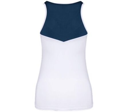 Débardeur de padel - Femme - PA4031 - blanc et bleu marine