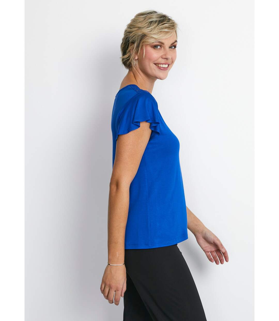 T-shirt manches courtes dentelle-3