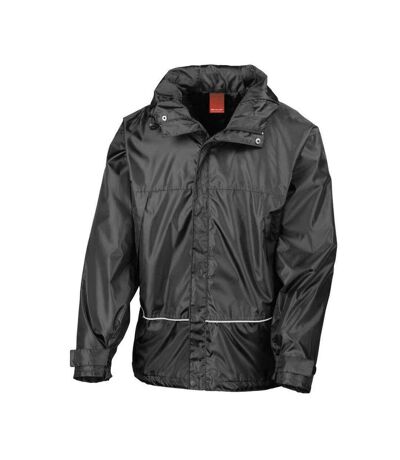 Result Unisex Adult Team Ripstop Waterproof Jacket (Black) - UTPC6715