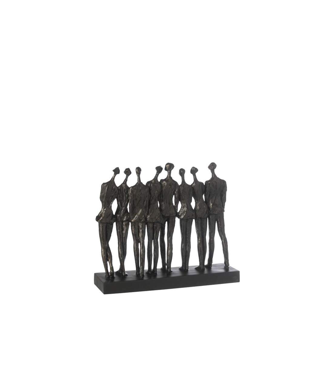 Statuette Figurine en Résine 8 Personnes 38cm Noir-2