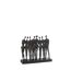 Statuette Figurine en Résine 8 Personnes 38cm Noir-2