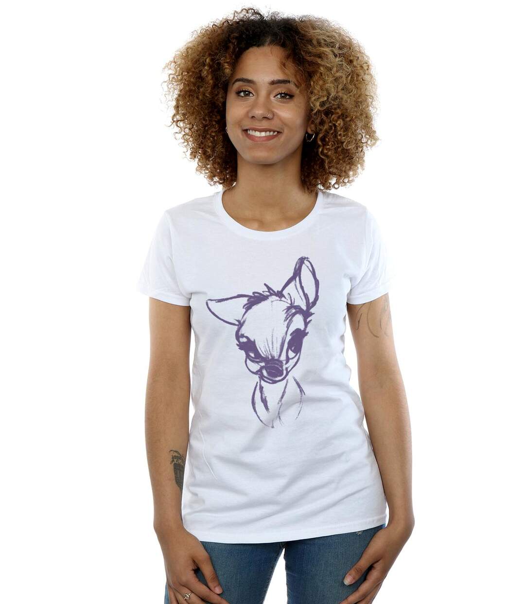 Disney - T-shirt BAMBI MOOD - Femme (Blanc) - UTBI16347-2