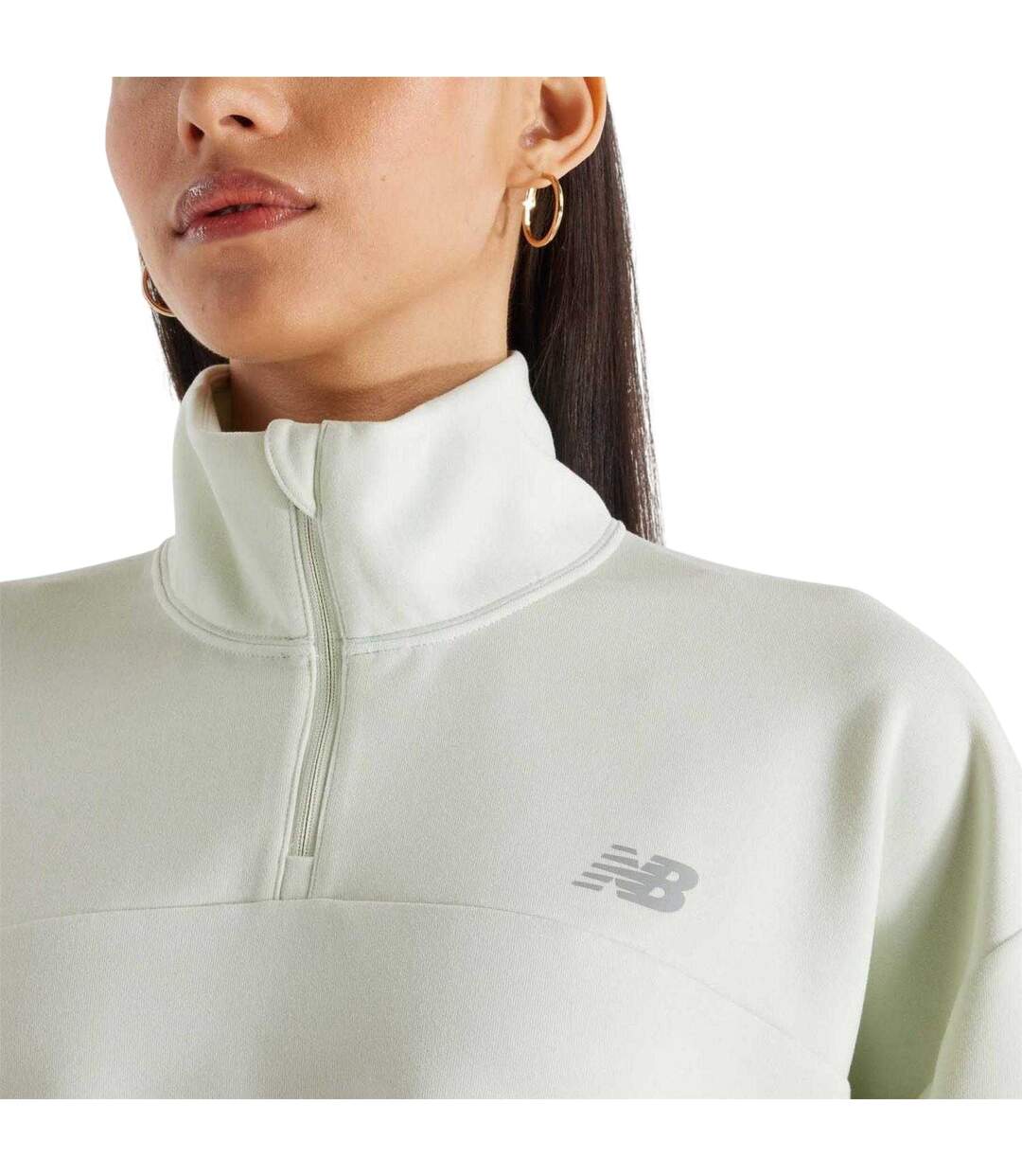 Sweat Femme Turquoise Pâle New Balance-4