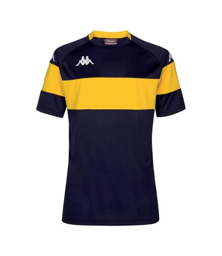 T-Shirt de sport marine/jaune homme kappa dareto - s
