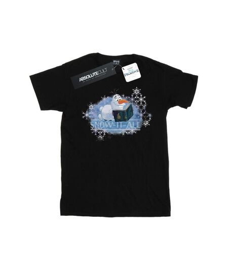 Disney - T-shirt FROZEN OLAF SNOW IT ALL - Femme (Noir) - UTBI24534