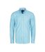 Chemise Motif/style À Carreaux Santorini Homme Turquoise Vif Di Selentino-1