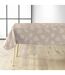 Nappe Toile Cirée Feuillys 140x240cm Beige Lin & Blanc-1