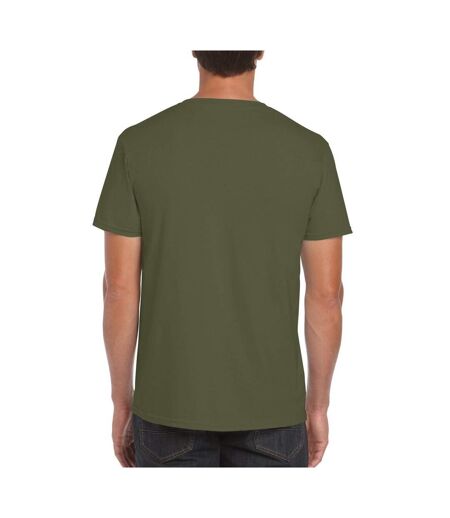 Gildan Mens Short Sleeve Soft-Style T-Shirt (Military Green)