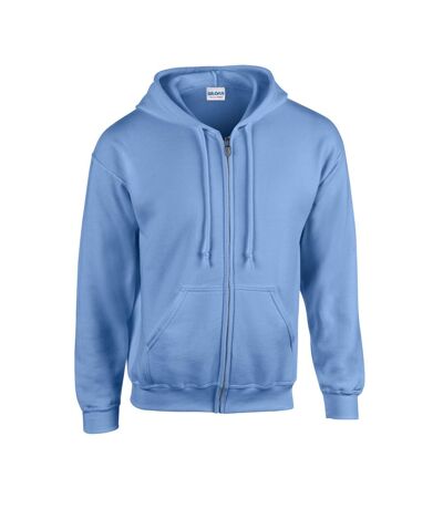 Unisex adult heavy blend full zip full zip hoodie carolina blue Gildan