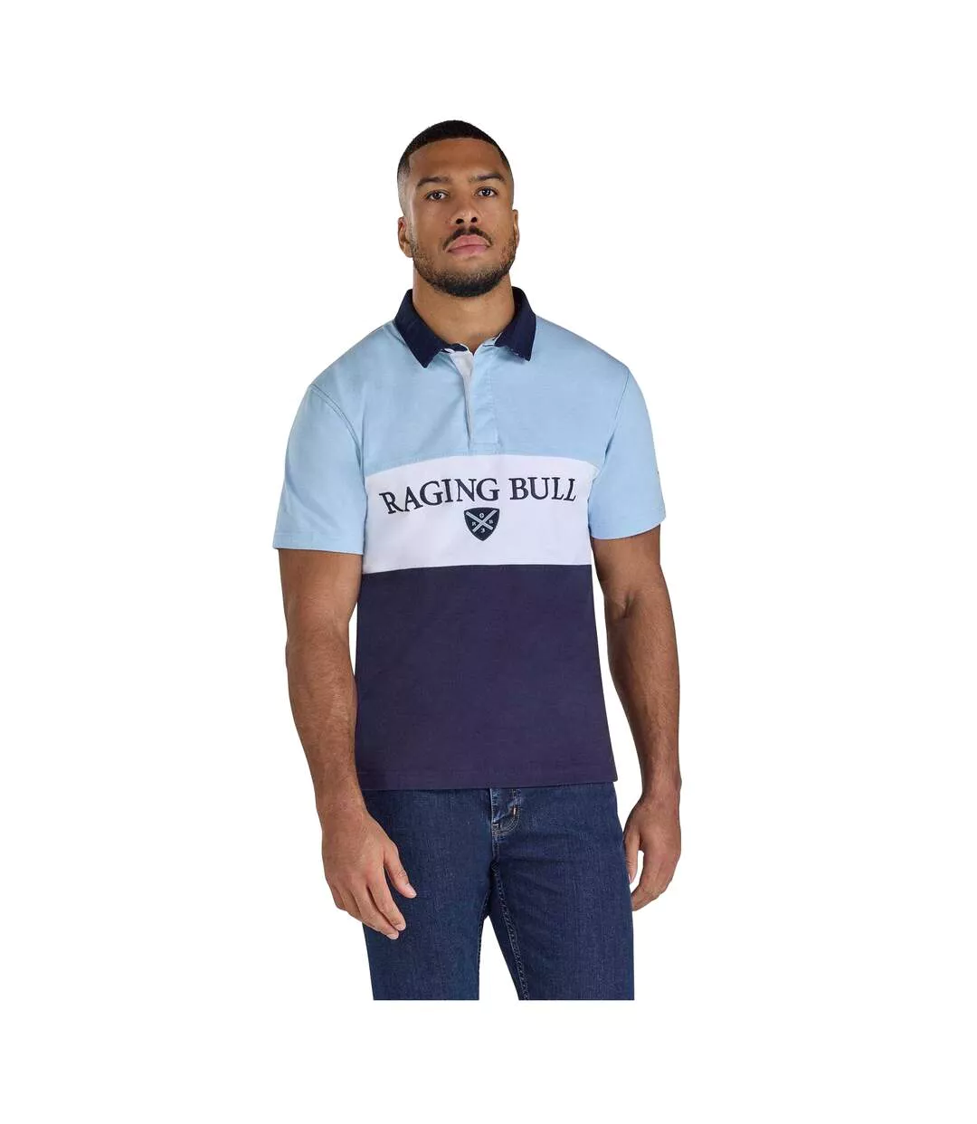 Polo Rugby Homme Bleu Marine Raging Bull-2