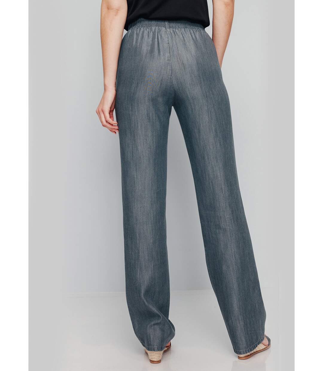 Pantalon fluide ceinture élastiquée-2