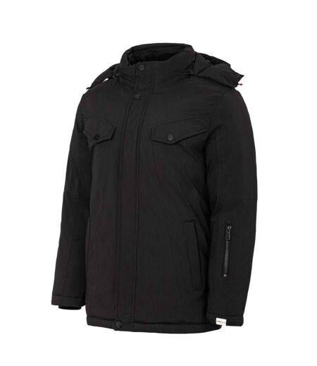 Mens Hooded Puffer Jacket Black Lee Cooper