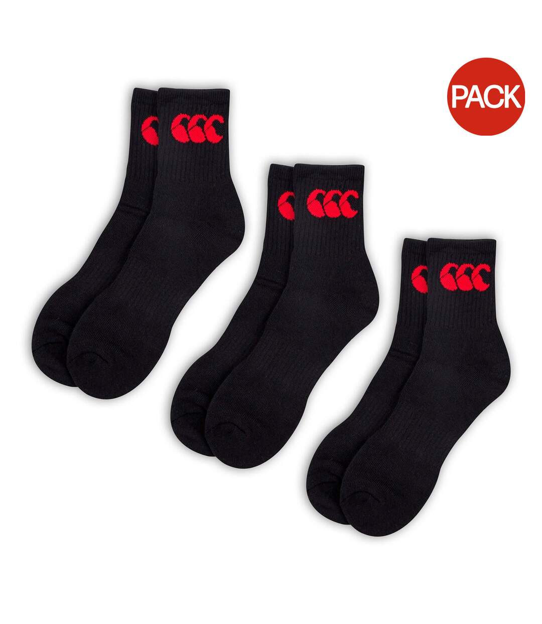 Chaussettes adulte noir Canterbury-1