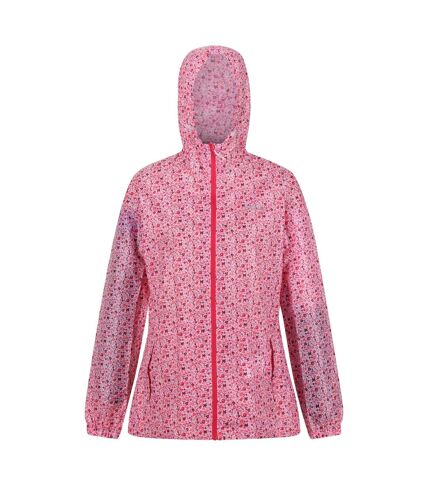 Regatta Womens/Ladies Pack It Ditsy Print Waterproof Jacket (Tropical Pink) - UTRG7438