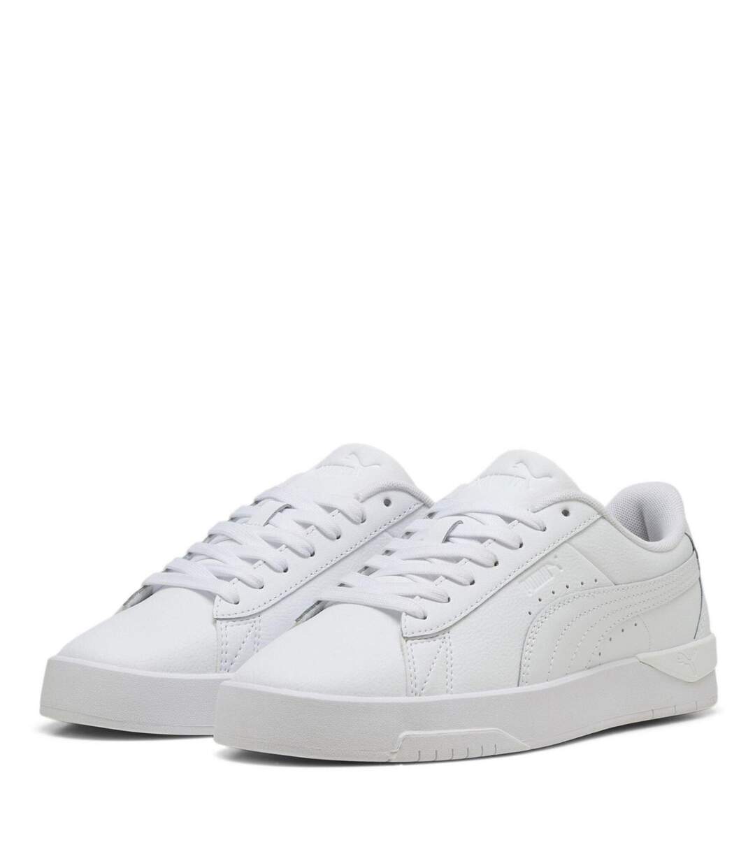 Womens/ladies Jada Platform Trainers Triple White Puma-1