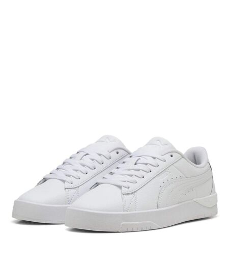 Womens/ladies Jada Platform Trainers Triple White Puma