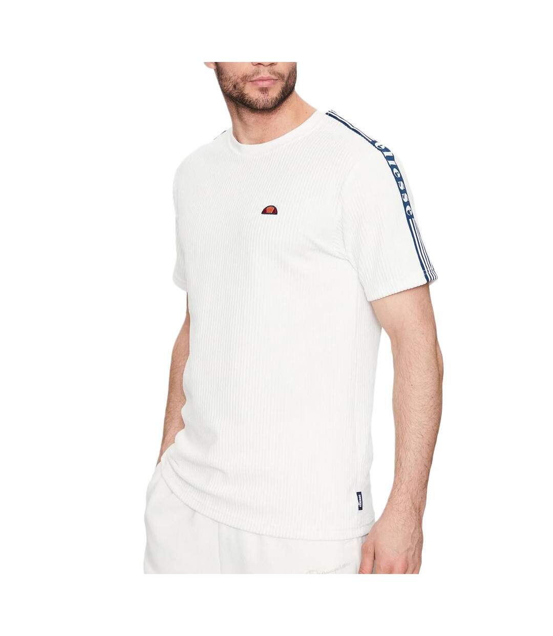 T-shirt en Velours Côtelé Blanc Homme Ellesse Madori - XS