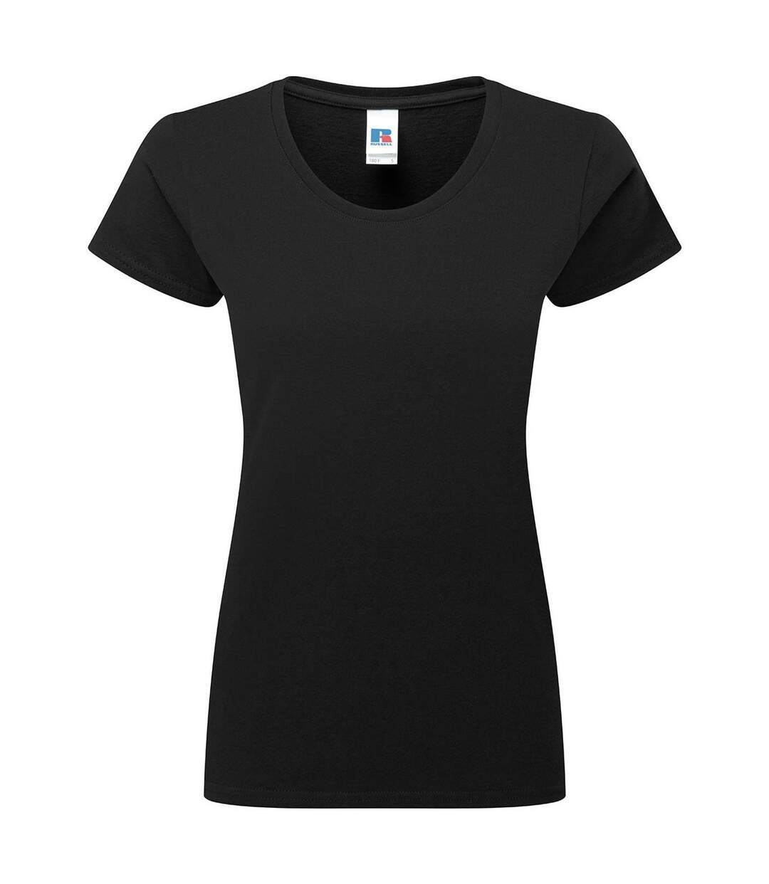 T-shirt femme authentic classic en coton ringspun noir Russell-1