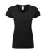 T-shirt femme authentic classic en coton ringspun noir Russell-1