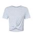 T-shirt Bleu/Blanc à Rayures Femme Vila Vimooney