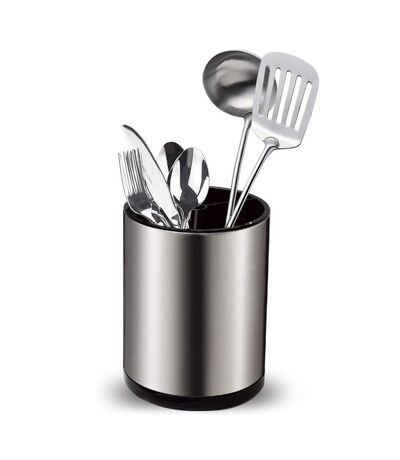 Kitchen Utensils Caddy (Silver/Black) (One Size) - UTAG1564