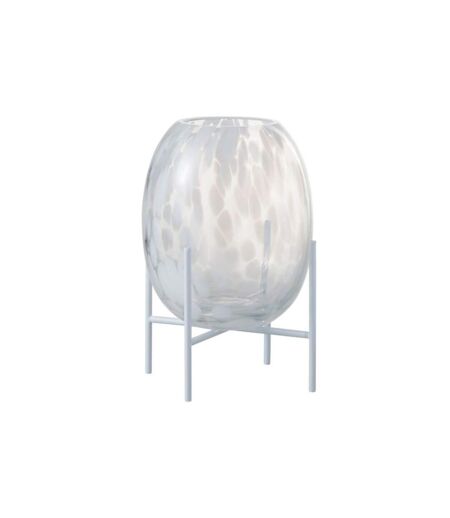 Paris Prix - Vase Sur Pied Design pois Déco 23cm Transparent