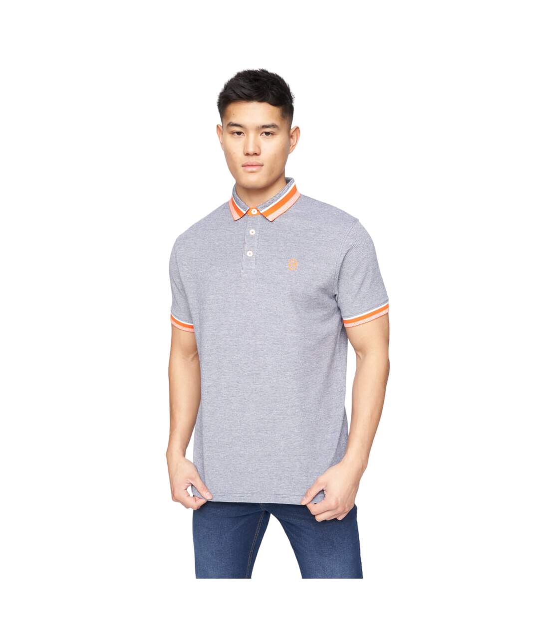 Polo cratmoore homme gris foncé chiné Crosshatch Crosshatch