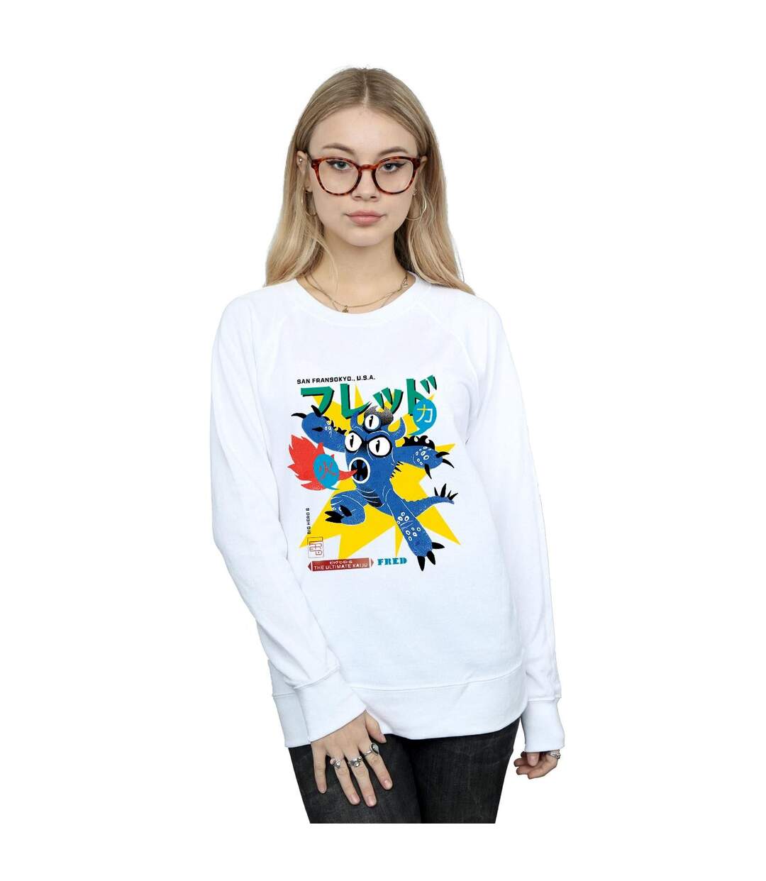 Disney Sweatshirt Big Hero 6 Fred Ultimate Kaiju - Femme/Femme (Blanc) - UTBI12606-2