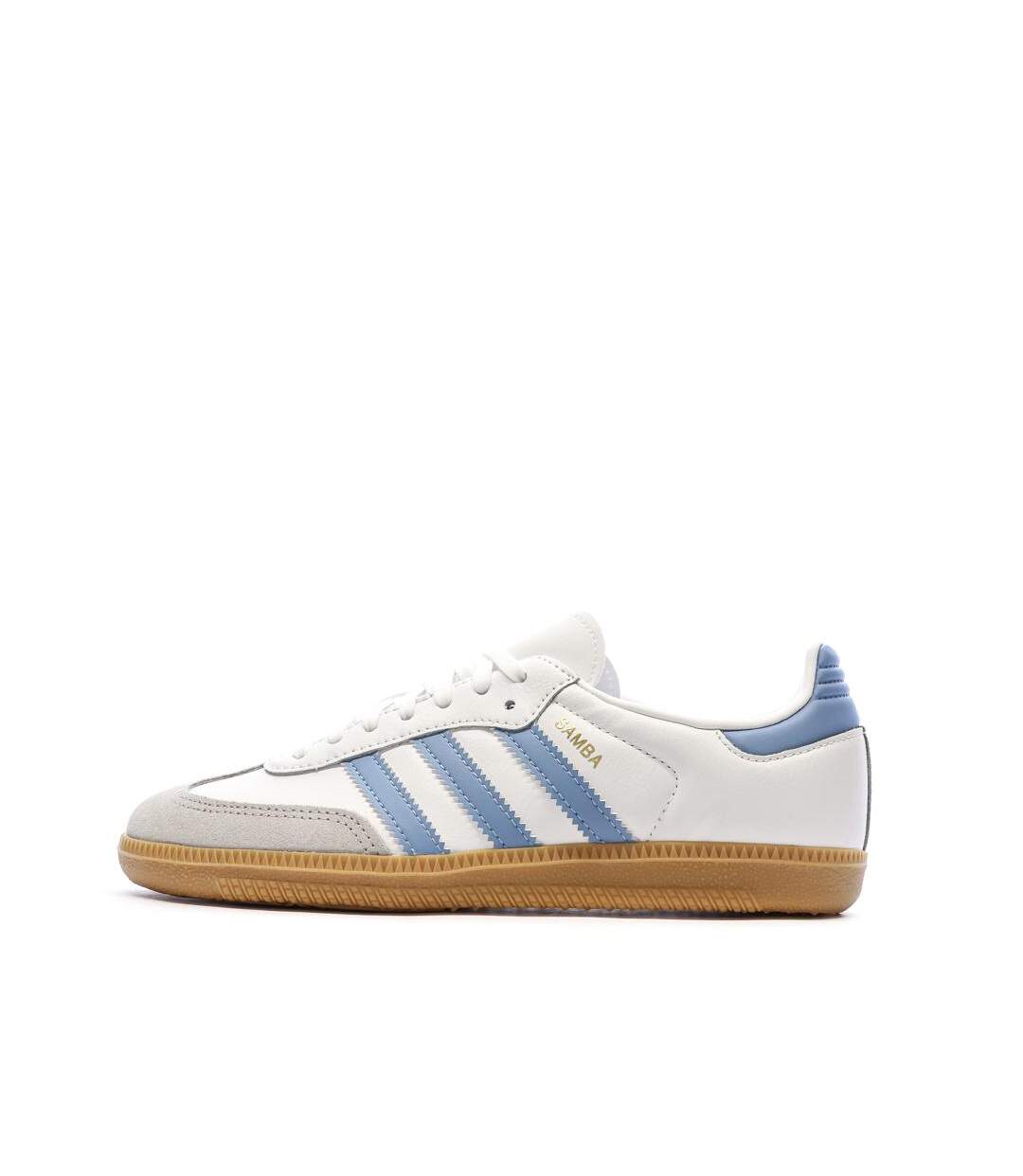 Baskets blanc/bleu femme adidas samba-1