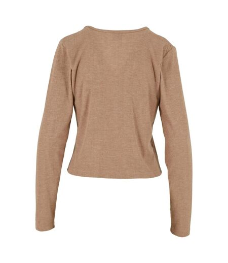 Cardigan Motif/style Côtelé Femme Beige Chiné Urban Classics