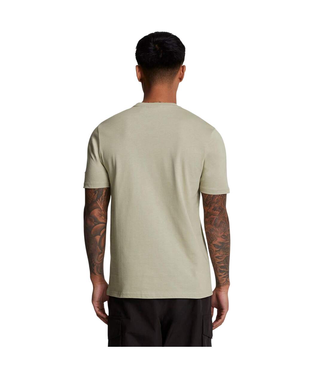 T-shirt Style Logo Brodé Homme Beige Lyle & Scott-3