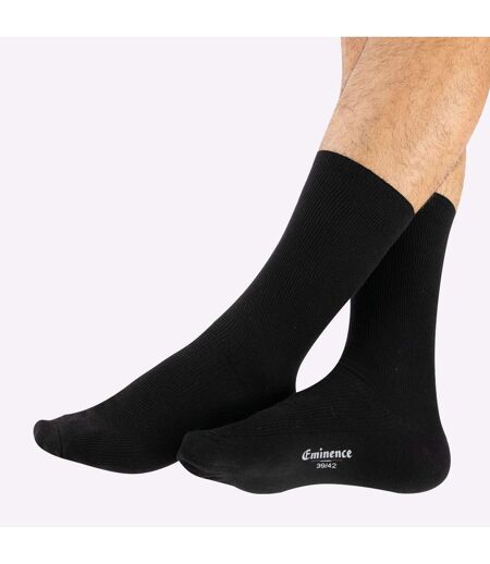 Chaussettes mi-hautes non-comprimantes homme coton peigné Fait en France Eminence