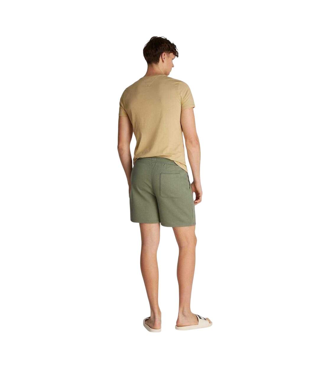 Mens Flagbeach Polycotton Logo Shorts Green Tommy Jeans-2