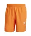 Mens 3 Stripes Swim Shorts Orange Adidas-1