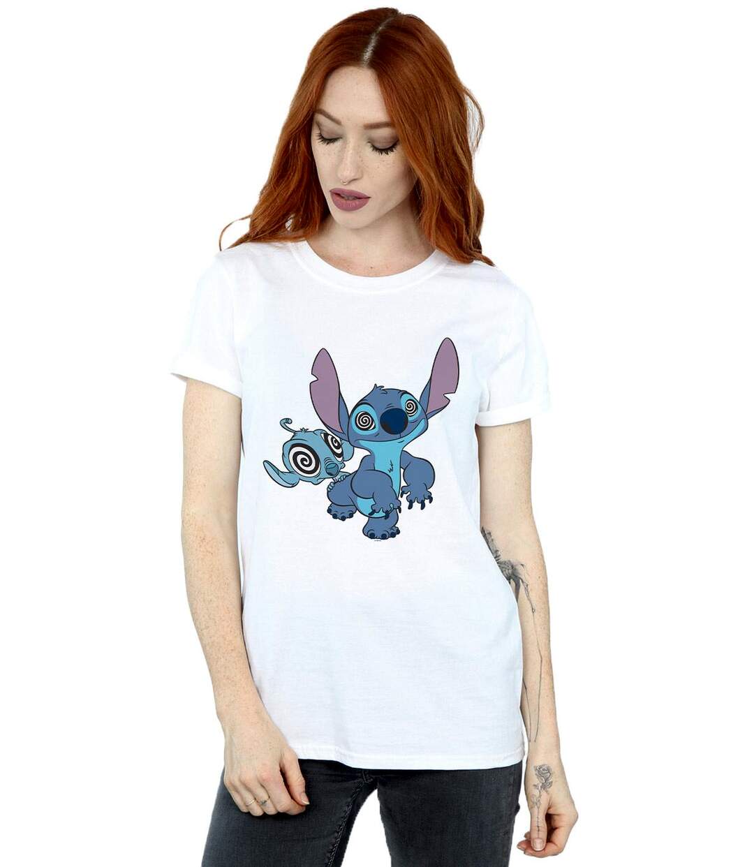 Disney - T-shirt LILO AND STITCH HYPNOTIZED - Femme (Blanc) - UTBI17240-2