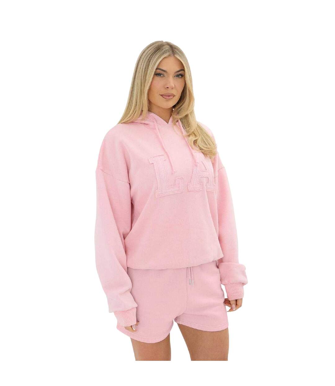 Womens/ladies Embroidered Logo Pullover Hoodie Baby Pink I Saw It First-2