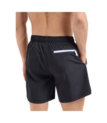 Short De Bain Motif/style Passepoil Contrasté Homme Noir Armani Exchange